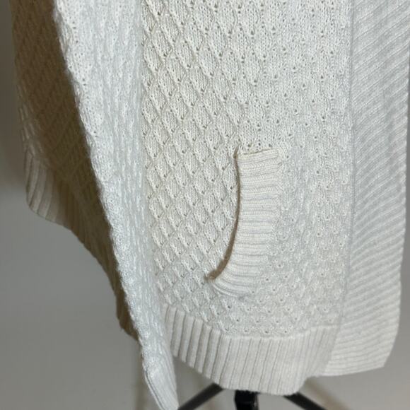 Talbots Cream Lambswool Blend Open Front Cardigan Sweater Womens Petite Size MP - Picture 9 of 12